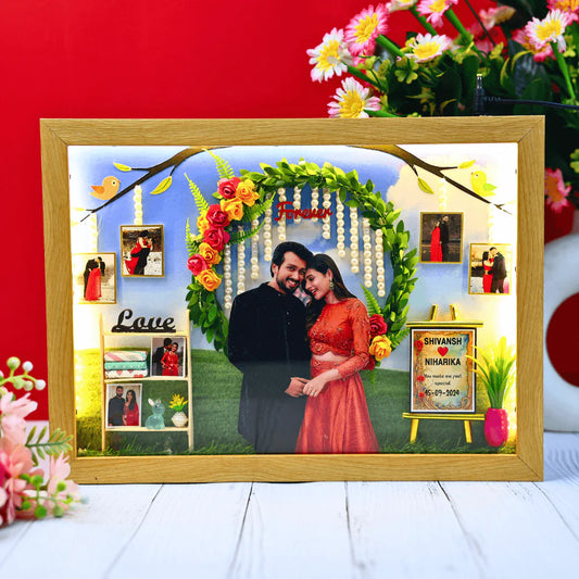 Personalised Wedding Anniversary Miniature LED Frame